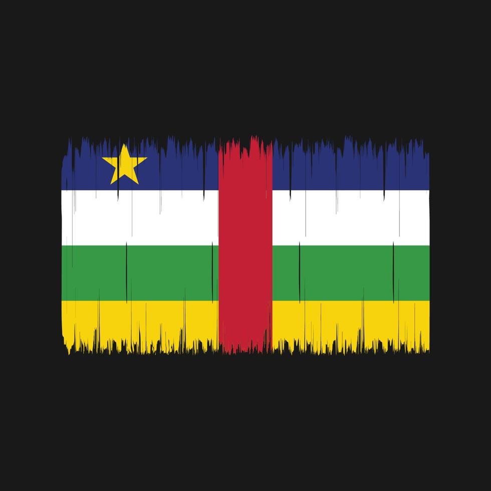 pincel de bandera centroafricana. bandera nacional vector