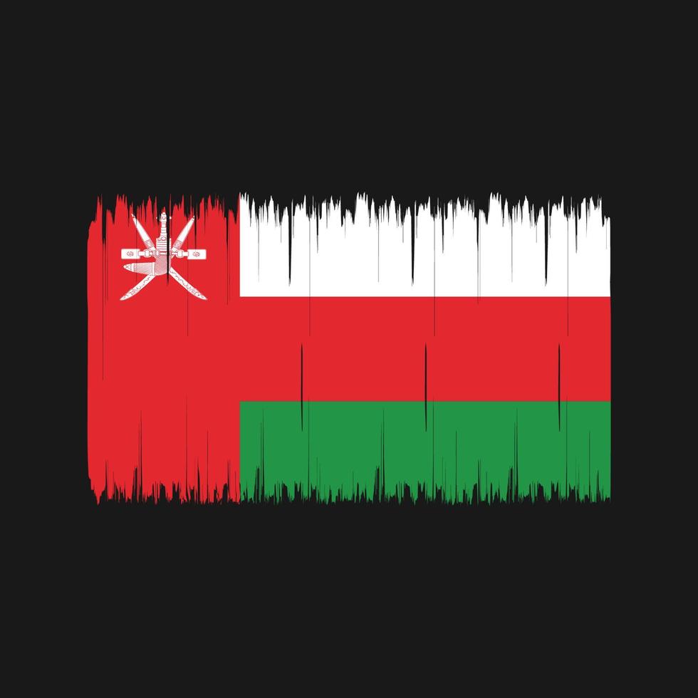 Oman Flag Brush. National Flag vector