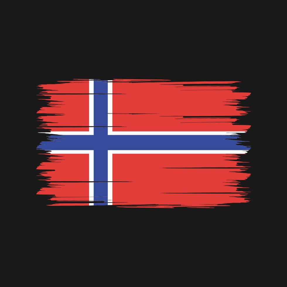 cepillo de bandera de noruega. bandera nacional vector