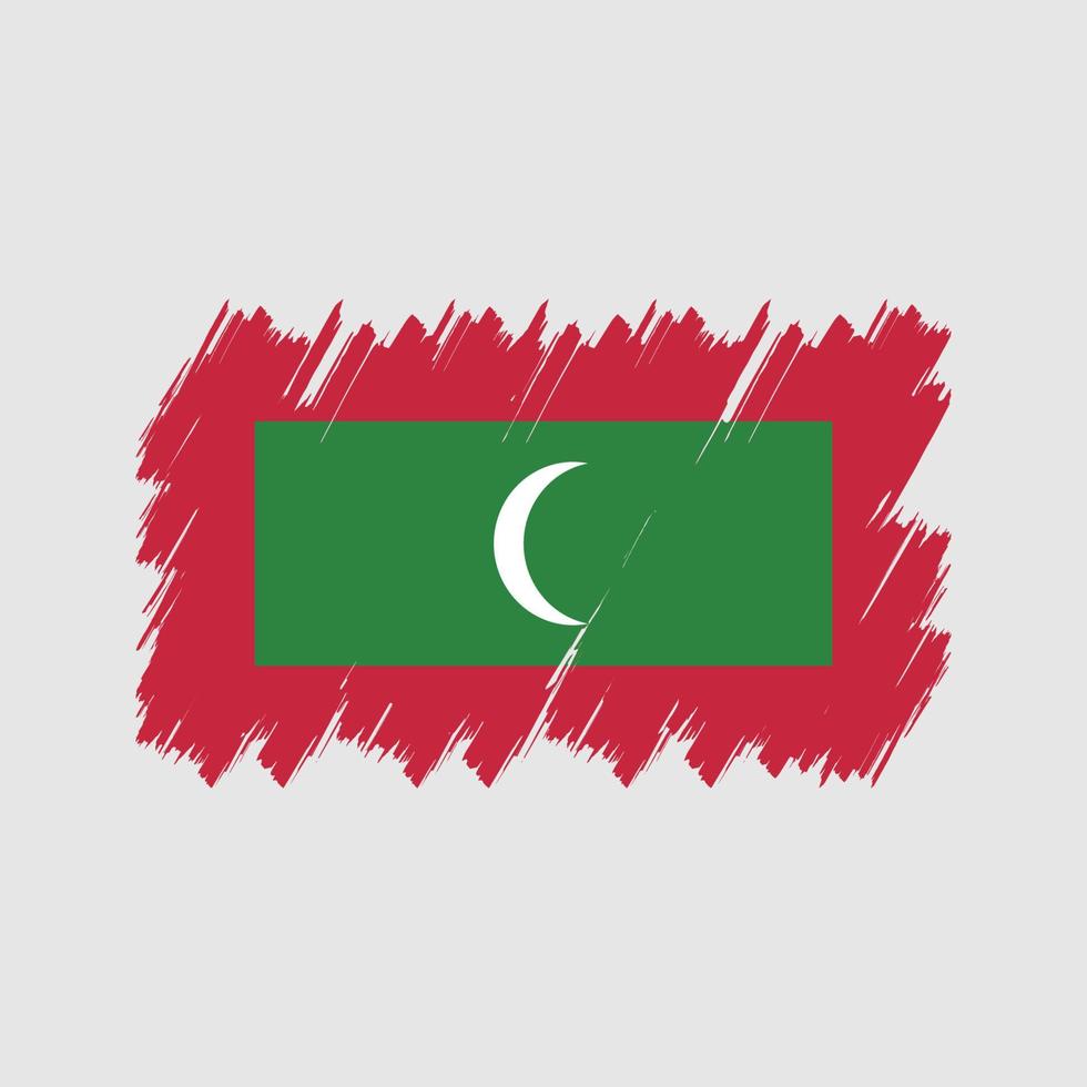 Maldives Flag Brush Vector. National Flag vector