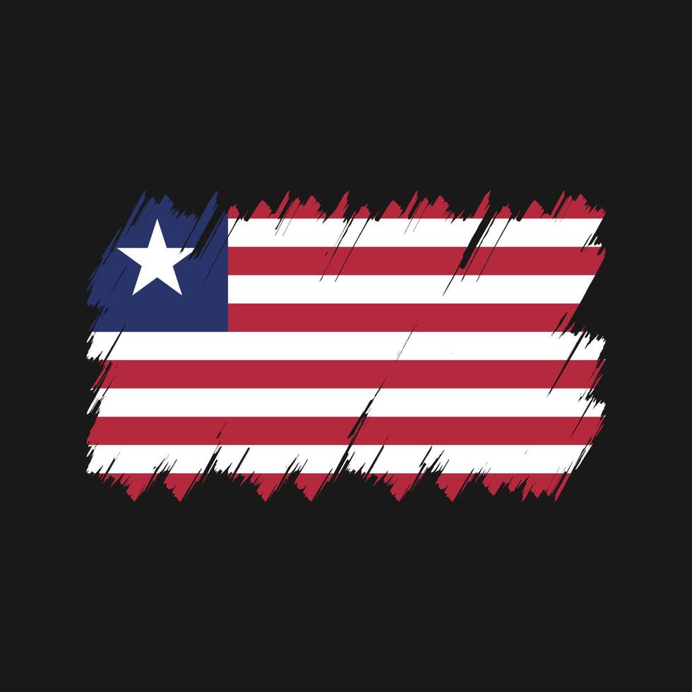 vector de pincel de bandera de liberia. bandera nacional