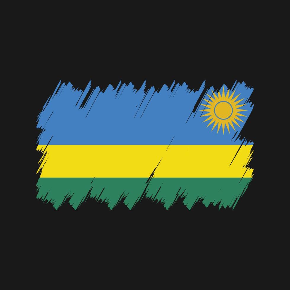 Rwanda Flag Brush Vector. National Flag vector
