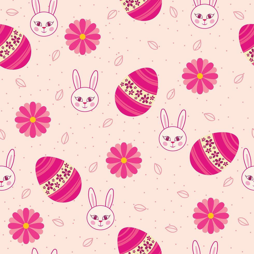 Easter seamless pattern and Beautiful Easter Egg Seamless Pattern Background for printing on paper or fabric vector