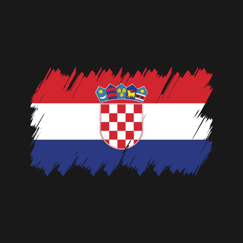 Croatia Flag Brush Vector. National Flag vector