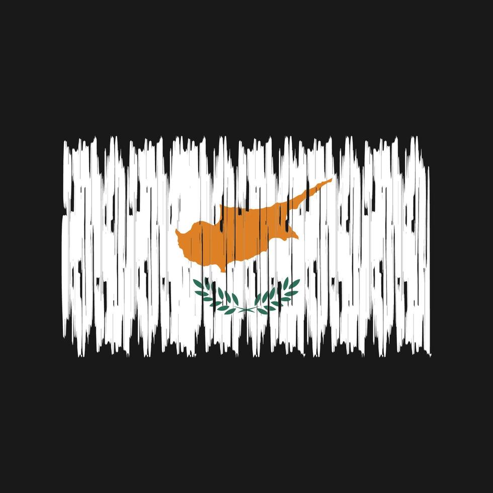 Cyprus Flag Brush Strokes. National Flag vector