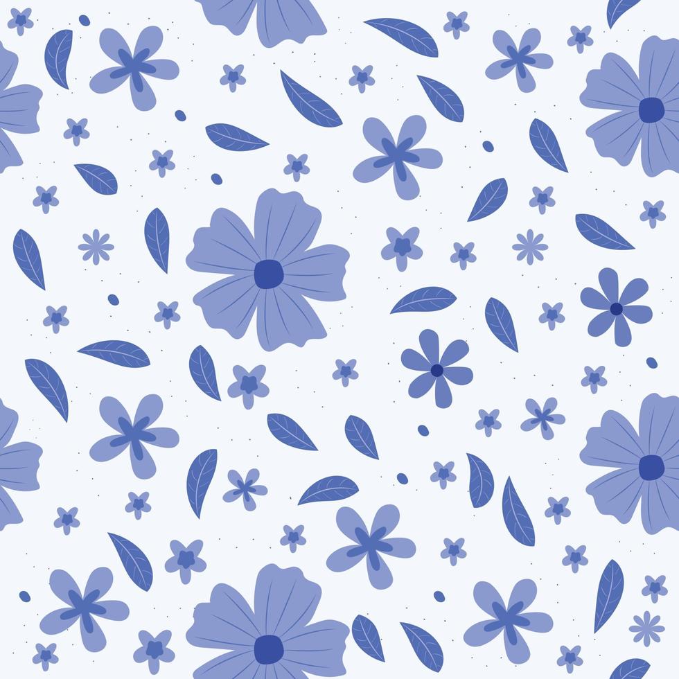 patrón floral sin fisuras dibujado a mano flores de colores fondo natural con coloridas flores pintadas vector