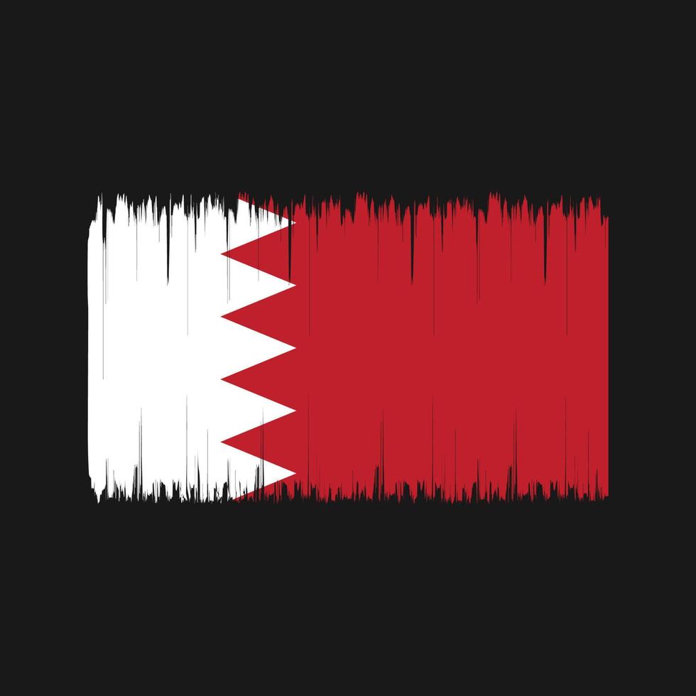 Bahrain Flag Brush. National Flag vector