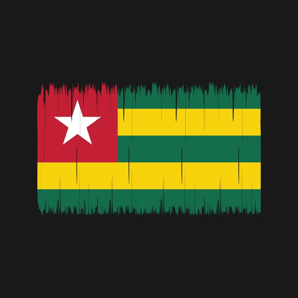 Togo Flag Brush. National Flag vector