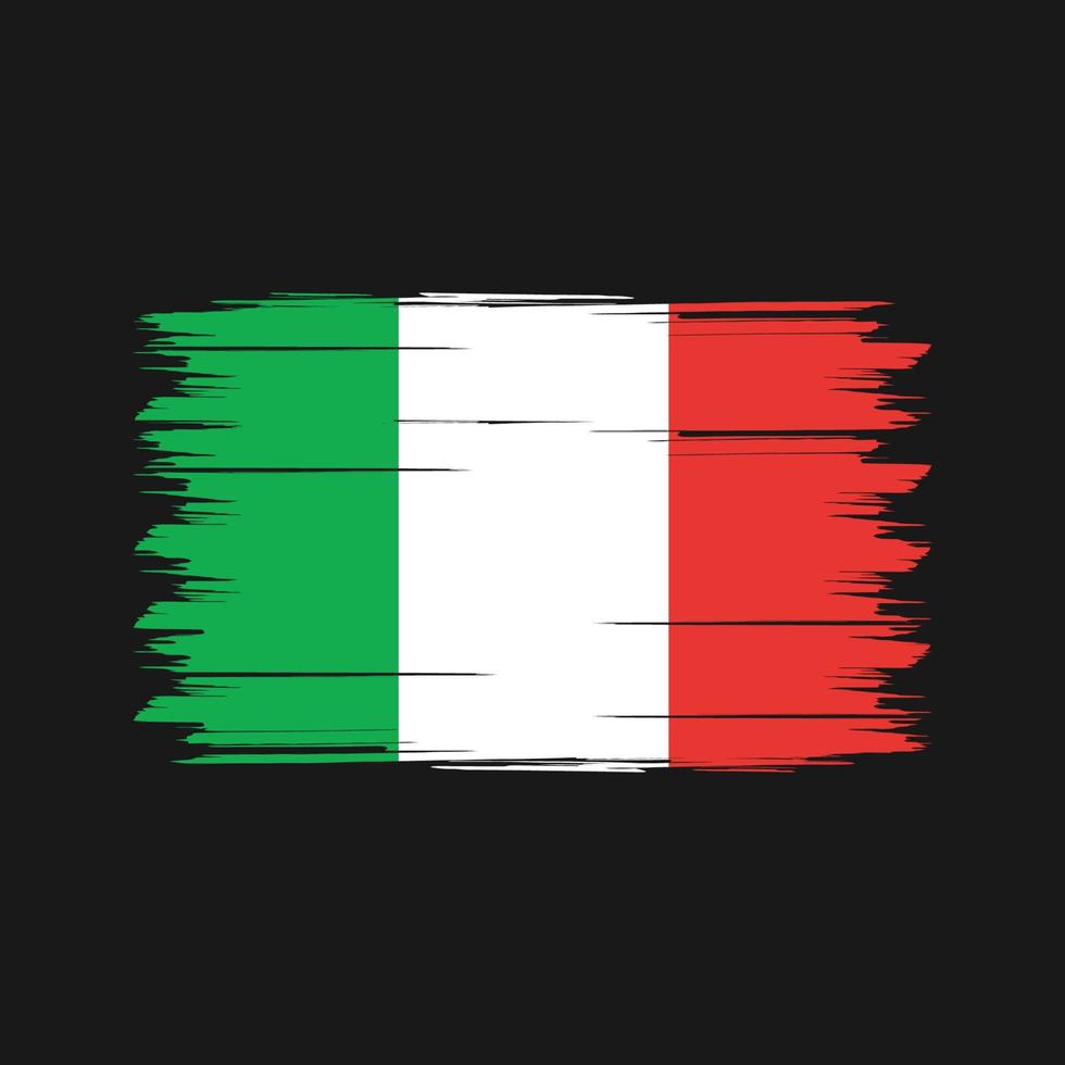 cepillo de bandera de italia. bandera nacional vector