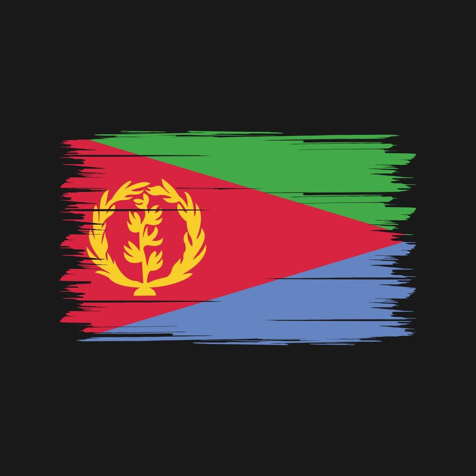 Eritrea Flag Brush. National Flag vector