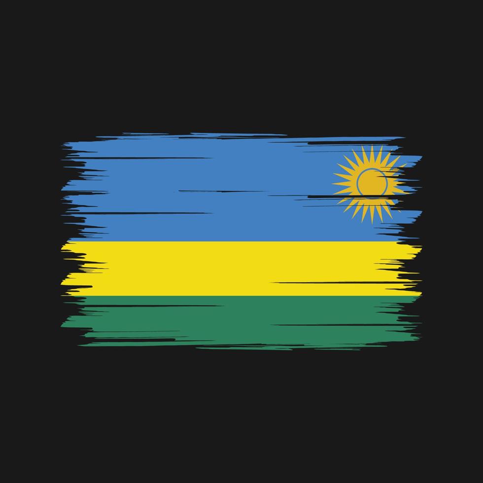 Rwanda Flag Brush. National Flag vector