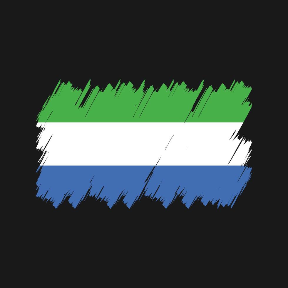Sierra Leone Flag Brush Vector. National Flag vector