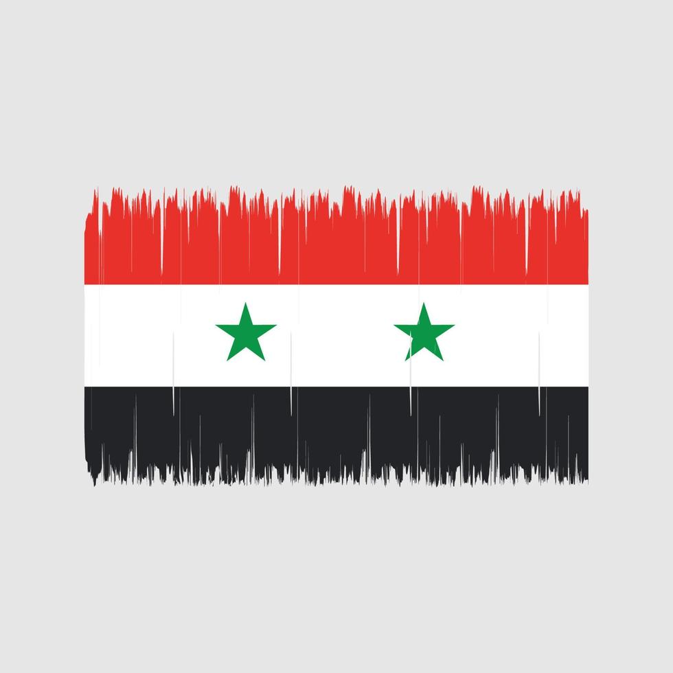 Syria Flag Brush. National Flag vector
