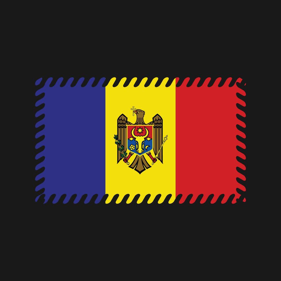 vector de la bandera de Moldavia. bandera nacional