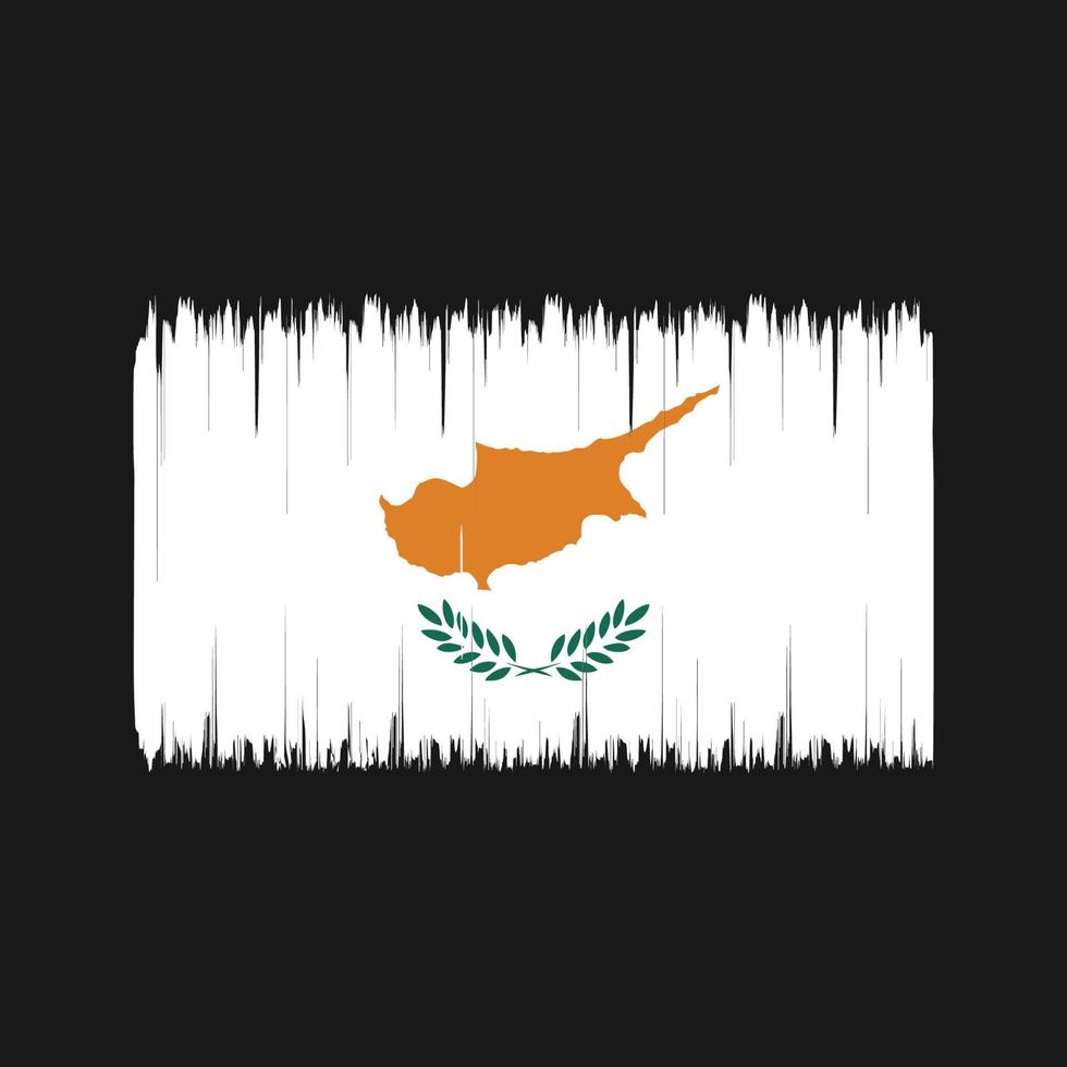 Cyprus Flag Brush. National Flag vector