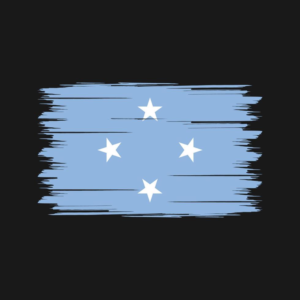 cepillo de bandera de micronesia. bandera nacional vector