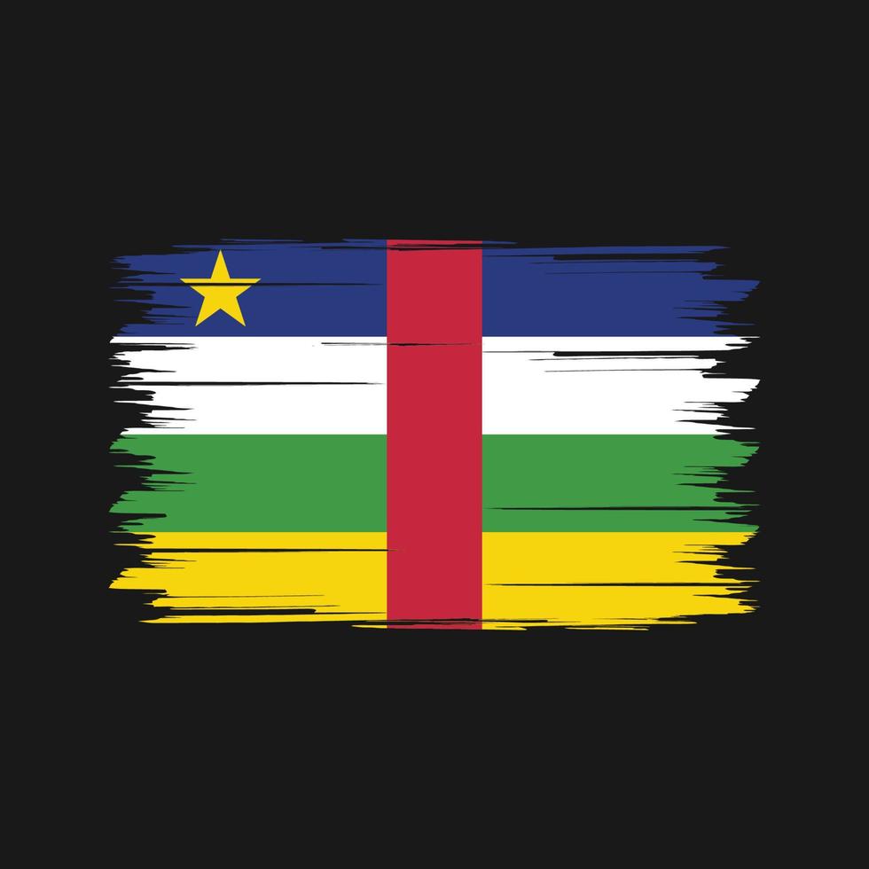 pincel de bandera centroafricana. bandera nacional vector