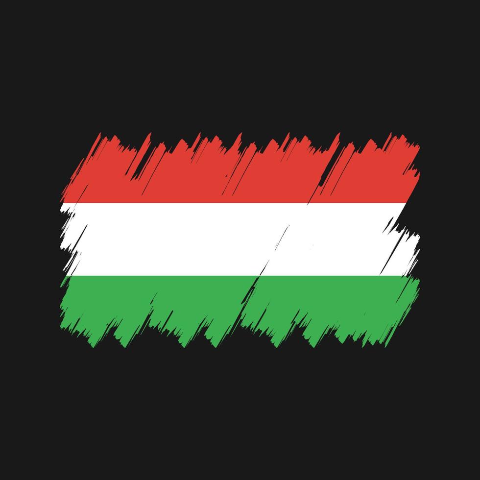 Hungary Flag Brush Vector. National Flag vector