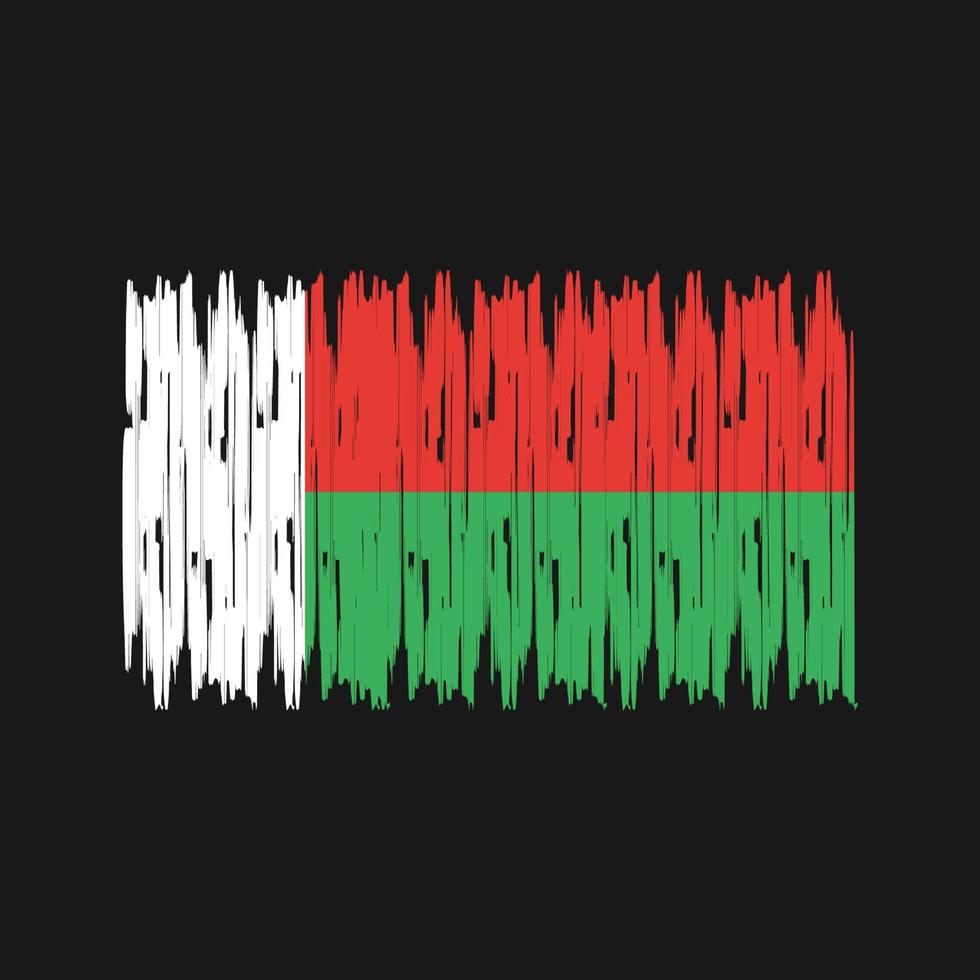 Madagascar Flag Brush Strokes. National Flag vector