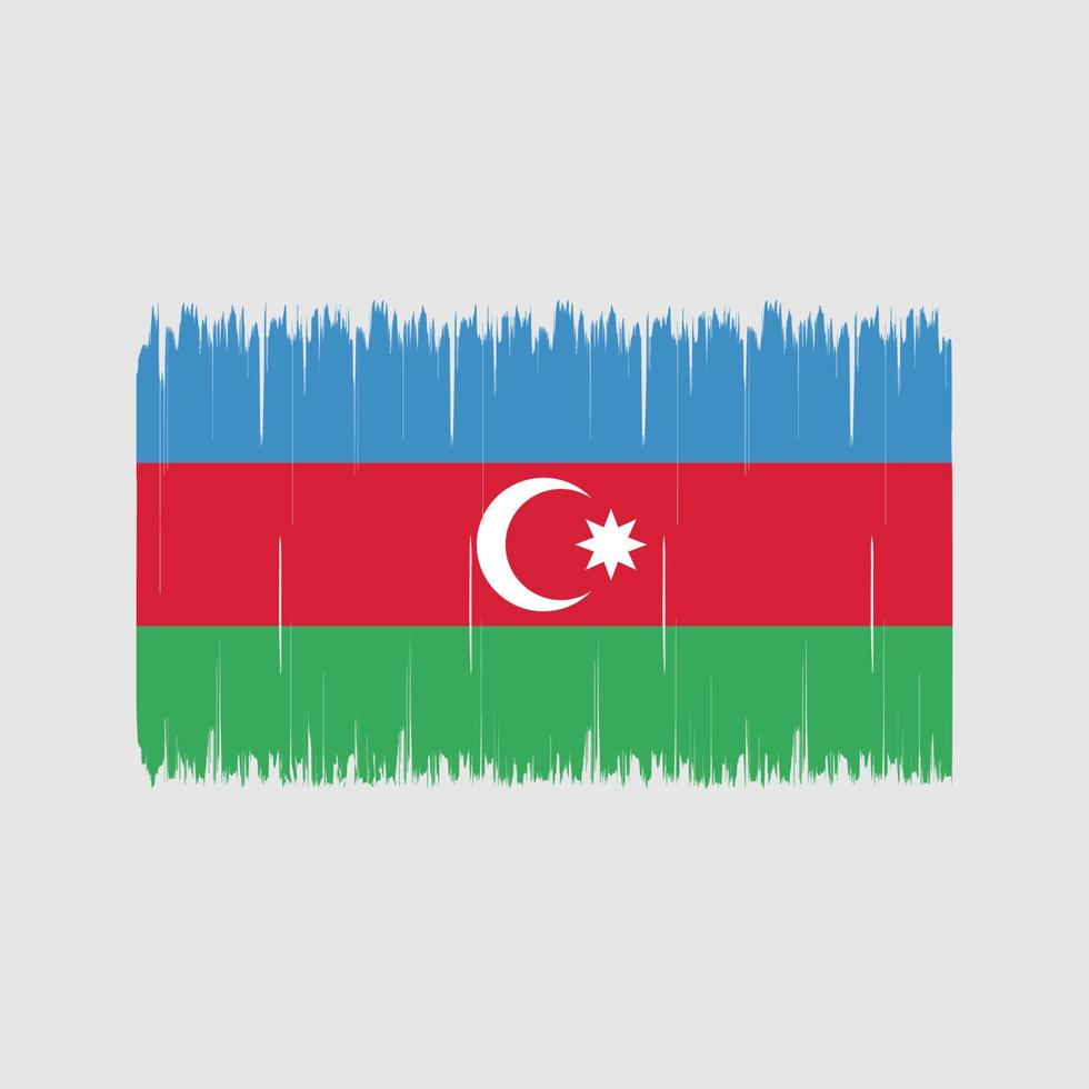 Azerbaijan Flag Brush. National Flag vector