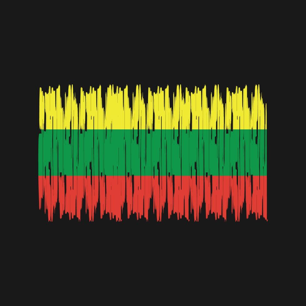 Lithuania Flag Brush Strokes. National Flag vector