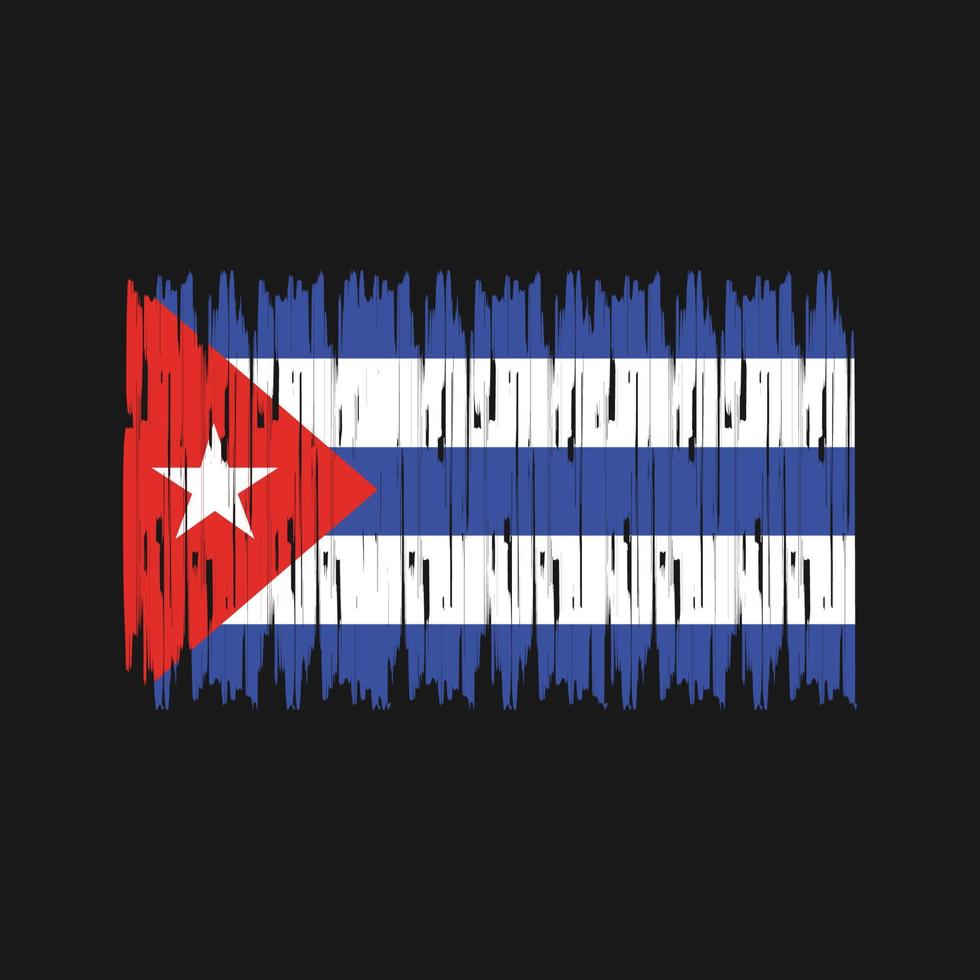 Cuba Flag Brush Strokes. National Flag vector