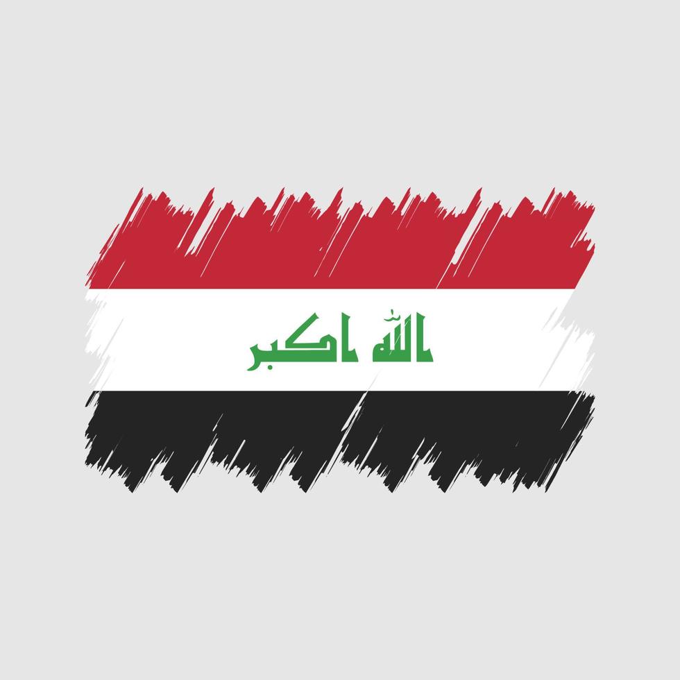 vector de pincel de bandera de irak. bandera nacional