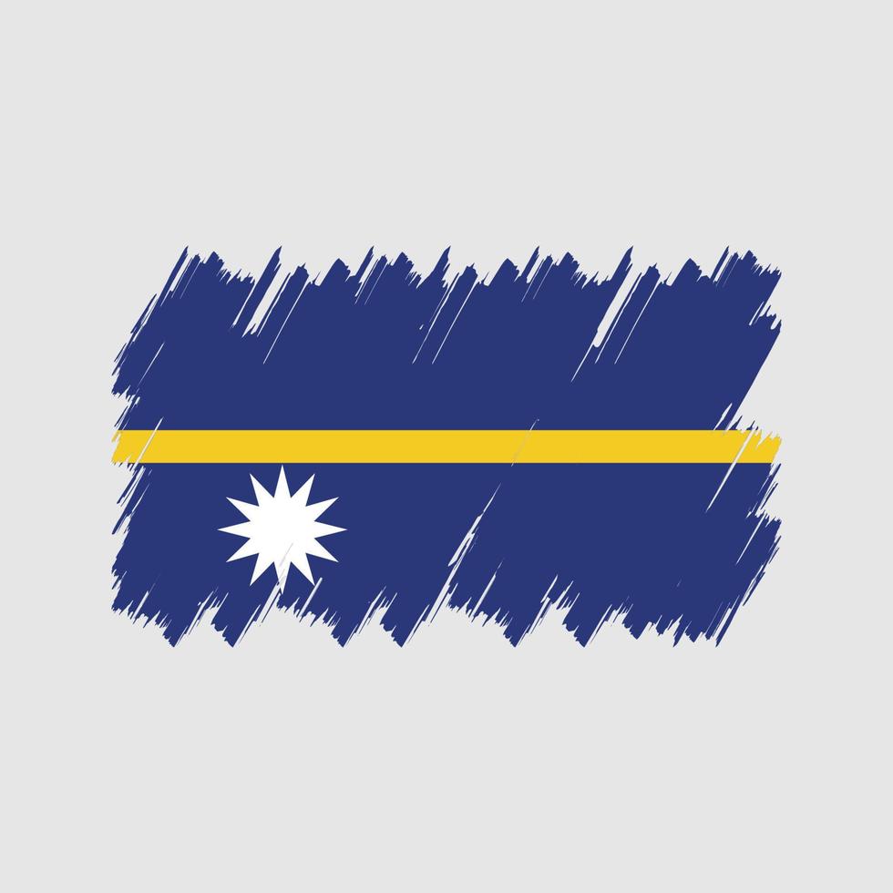 vector de pincel de bandera de nauru. bandera nacional