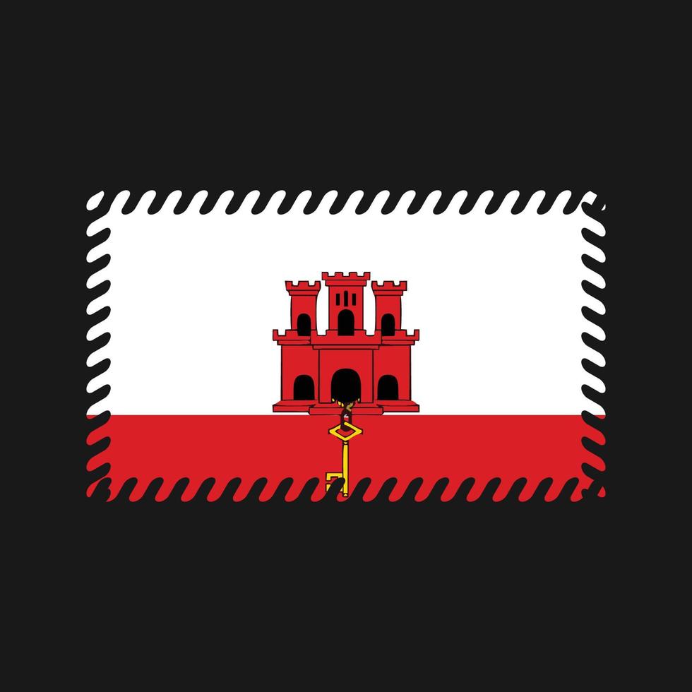 vector de bandera gibraltareña. bandera nacional