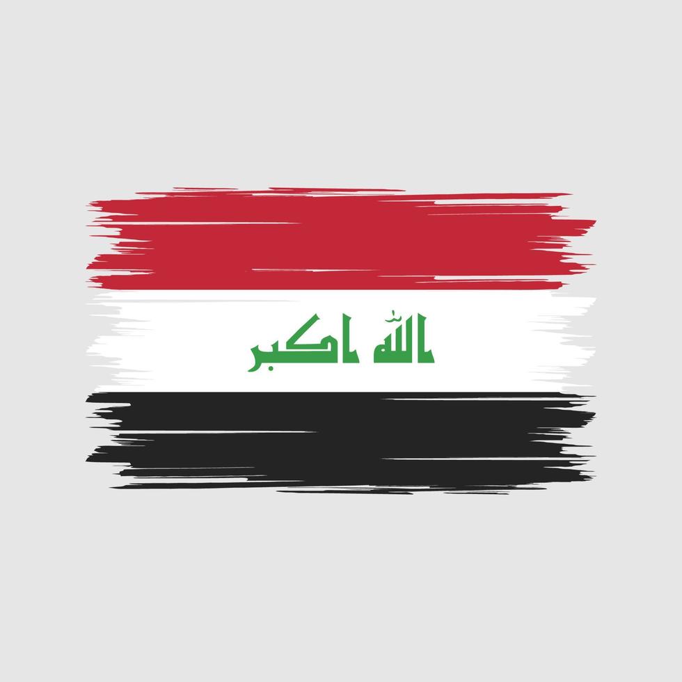 cepillo de la bandera de irak. bandera nacional vector