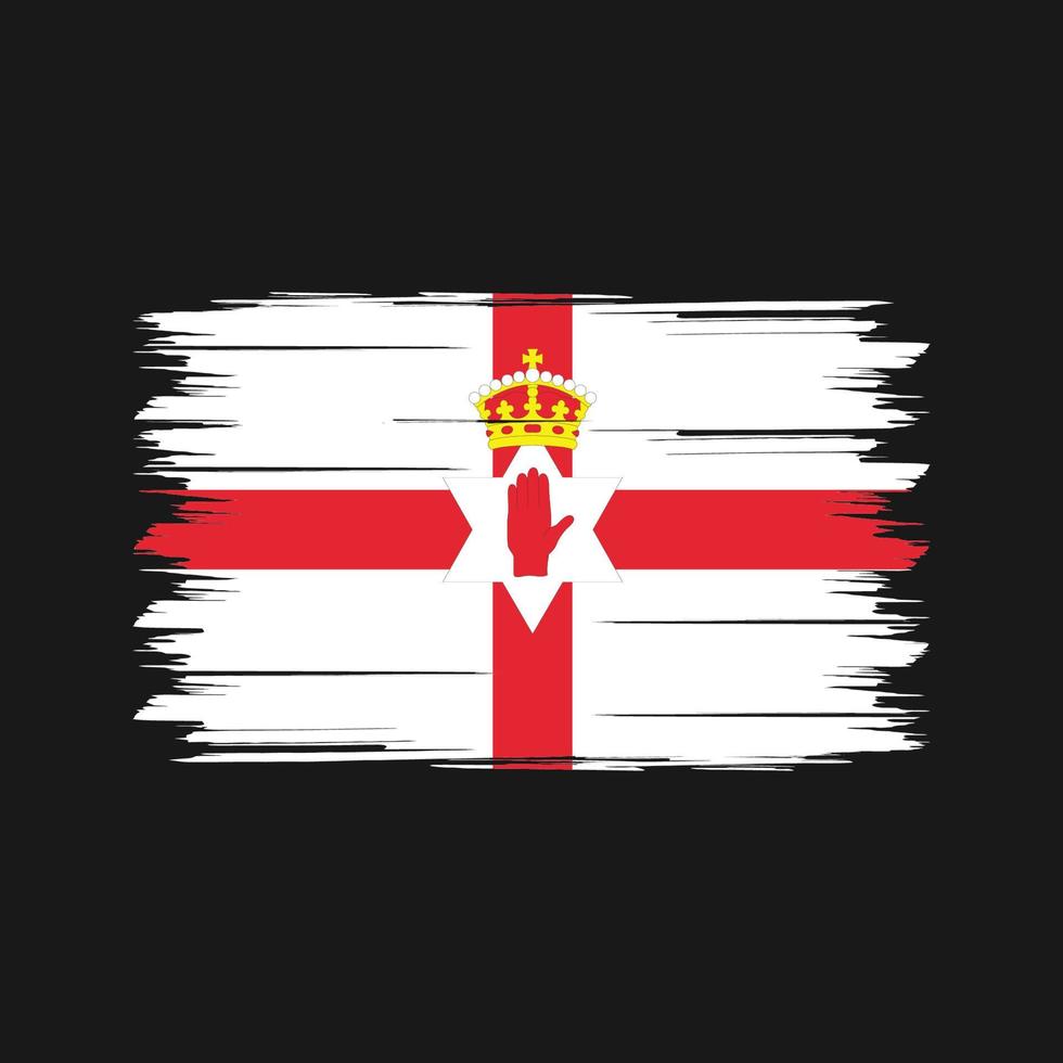 Northern Ireland Flag Brush. National Flag vector