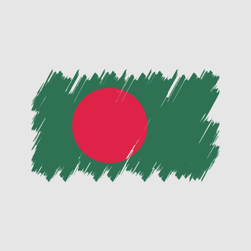 vector de pincel de bandera de bangladesh. bandera nacional