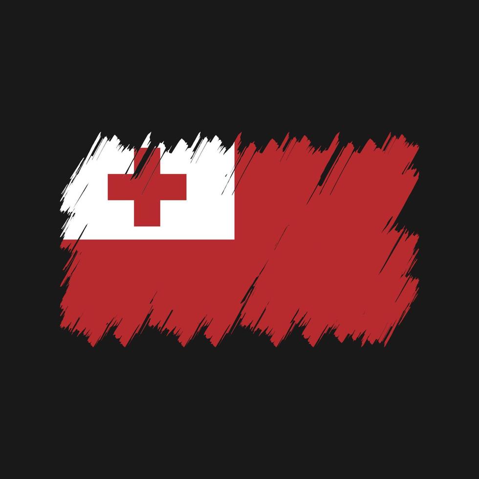 Tonga Flag Brush Vector. National Flag vector