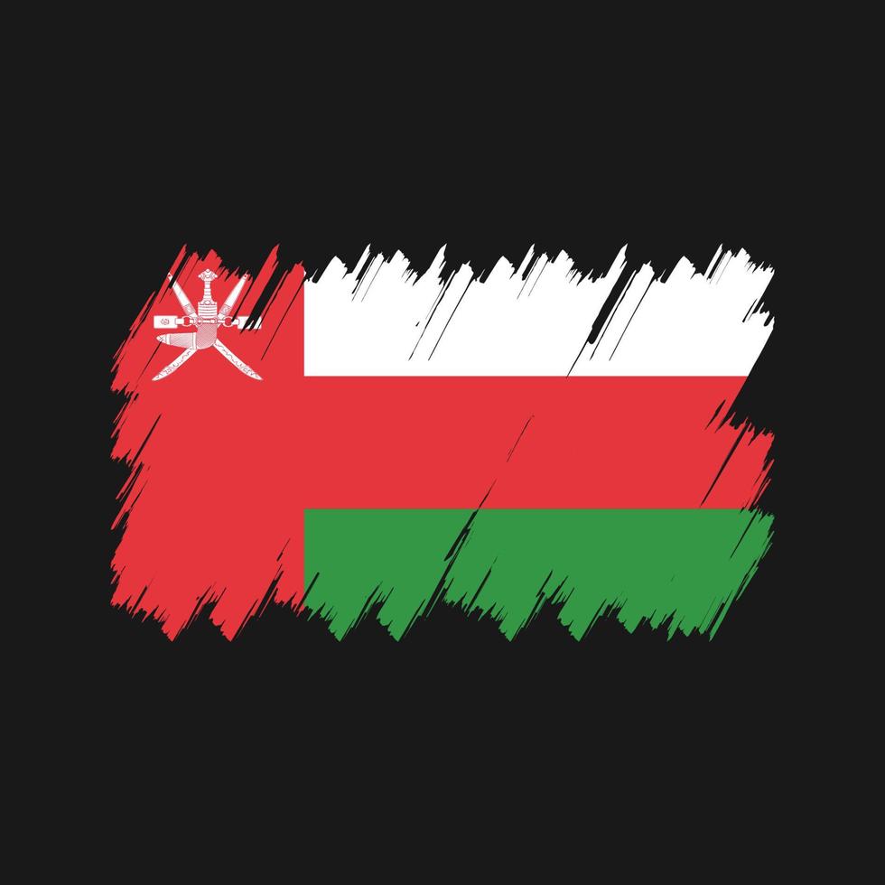 Oman Flag Brush Vector. National Flag vector