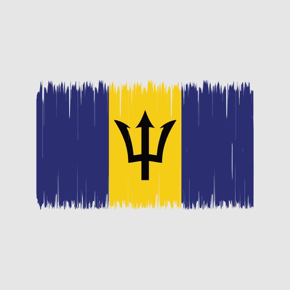 cepillo de bandera de barbados. bandera nacional vector