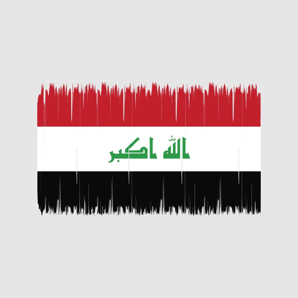 Iraq Flag Brush. National Flag vector