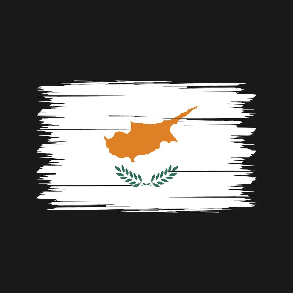 Cyprus Flag Brush. National Flag vector