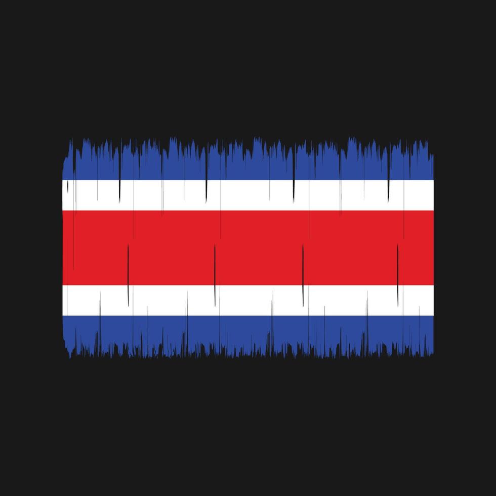 Costa Rica Flag Brush. National Flag vector