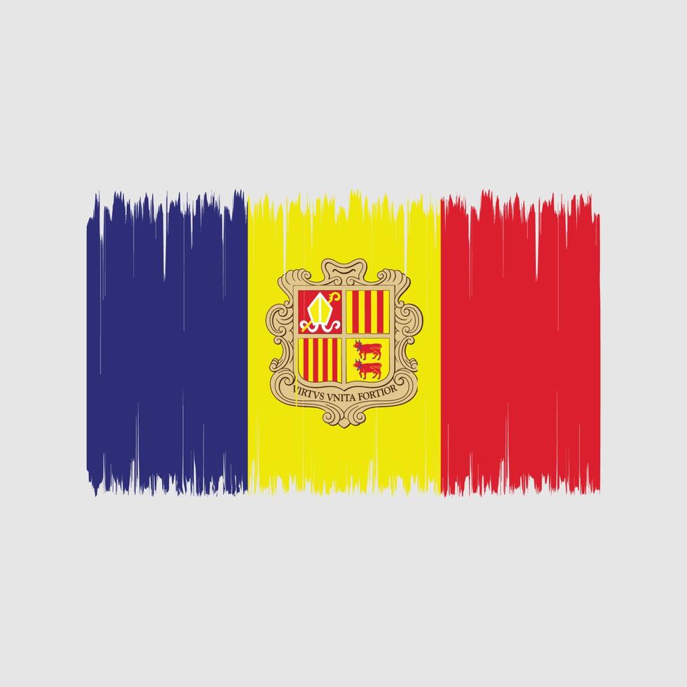 Andorra Flag Brush. National Flag vector