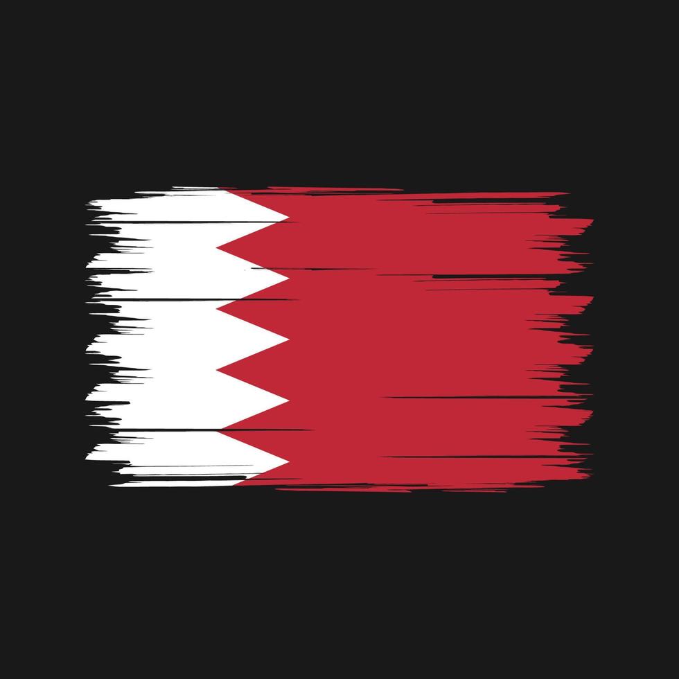 Bahrain Flag Brush. National Flag vector
