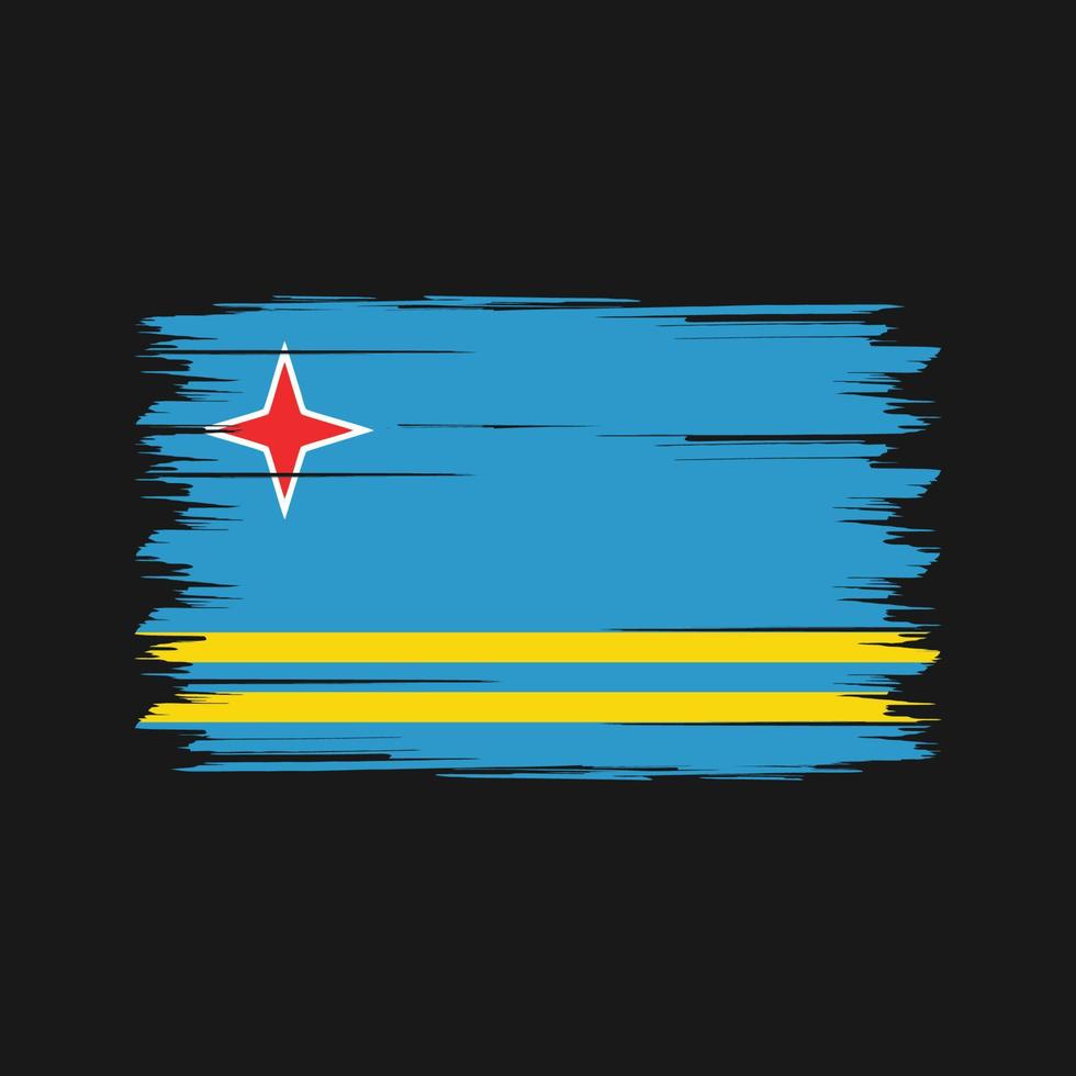 Aruba Flag Brush. National Flag vector