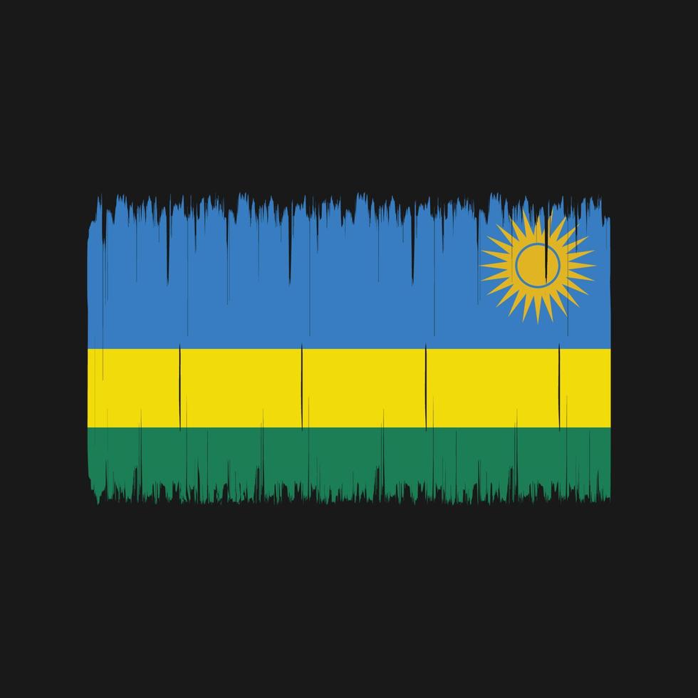 Rwanda Flag Brush. National Flag vector