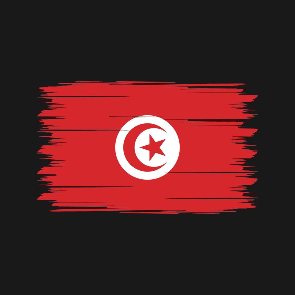 Tunisia Flag Brush. National Flag vector