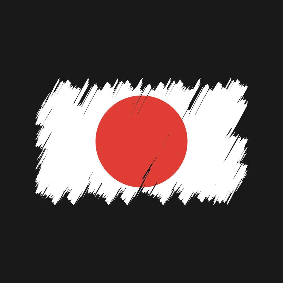 Japan Flag Brush Vector. National Flag vector