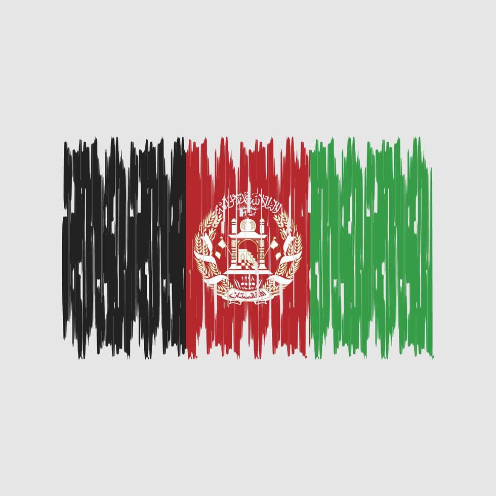 Afghanistan Flag Brush Strokes. National Flag vector