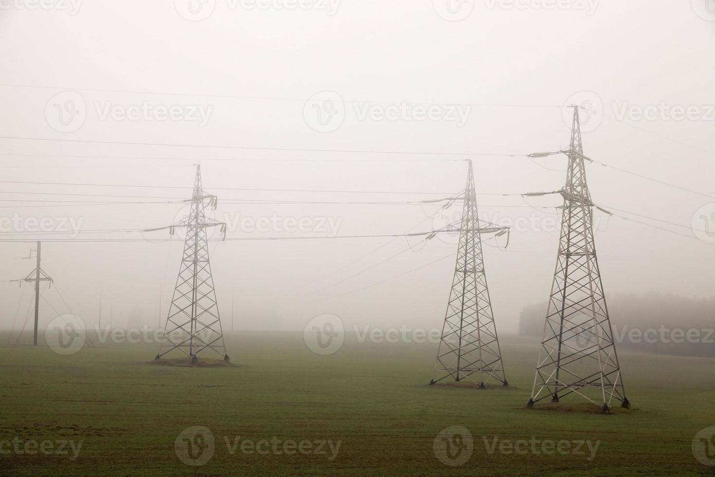 High-voltage power poles photo