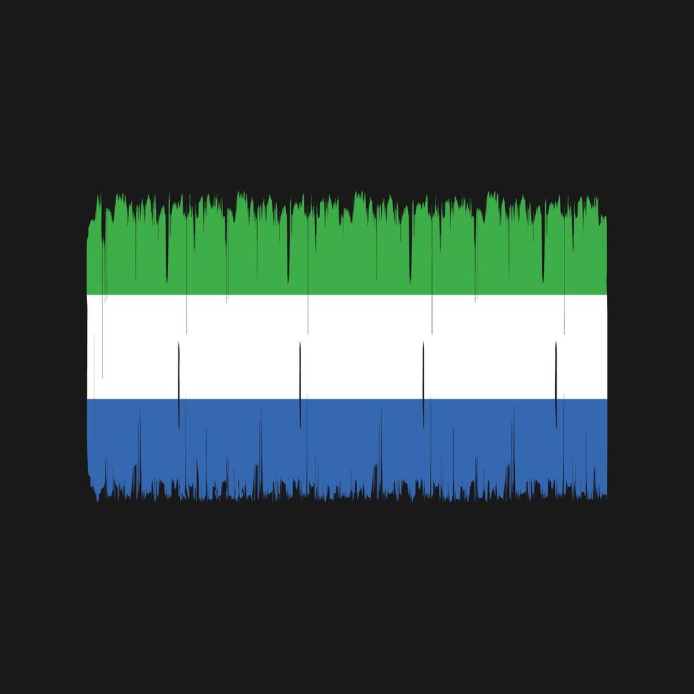 Sierra Leone Flag Brush. National Flag vector