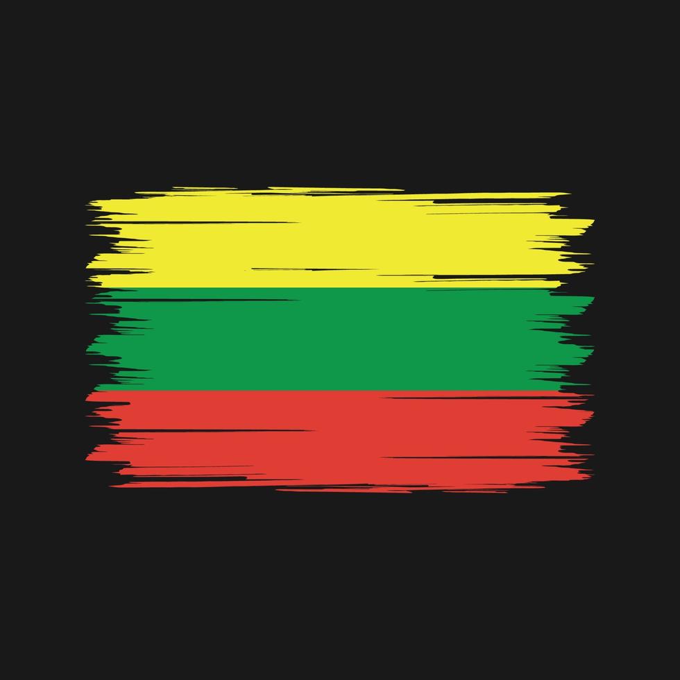 Lithuania Flag Brush. National Flag vector