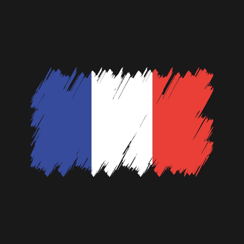 France Flag Brush Vector. National Flag vector