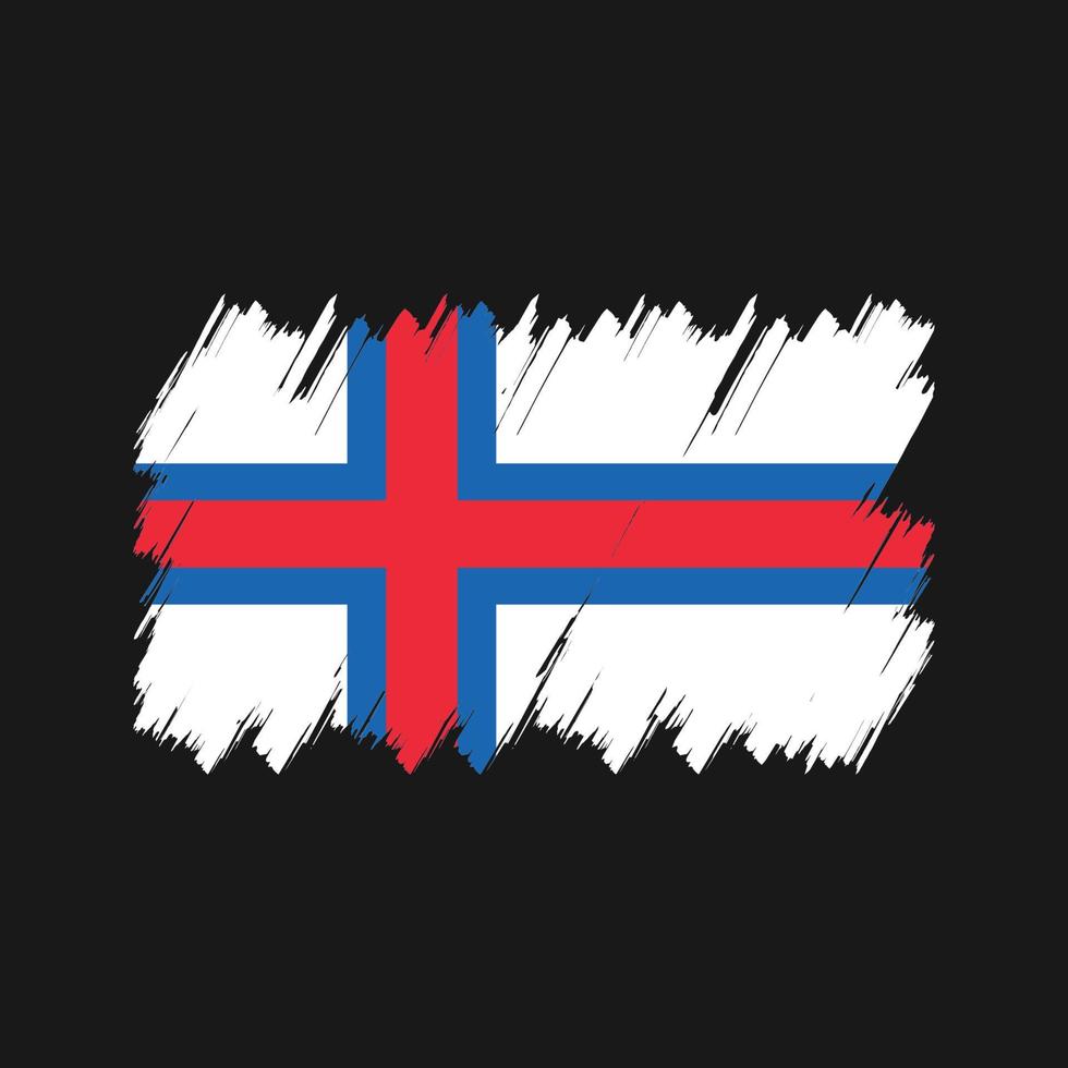 Faroe Islands Flag Brush Vector. National Flag vector